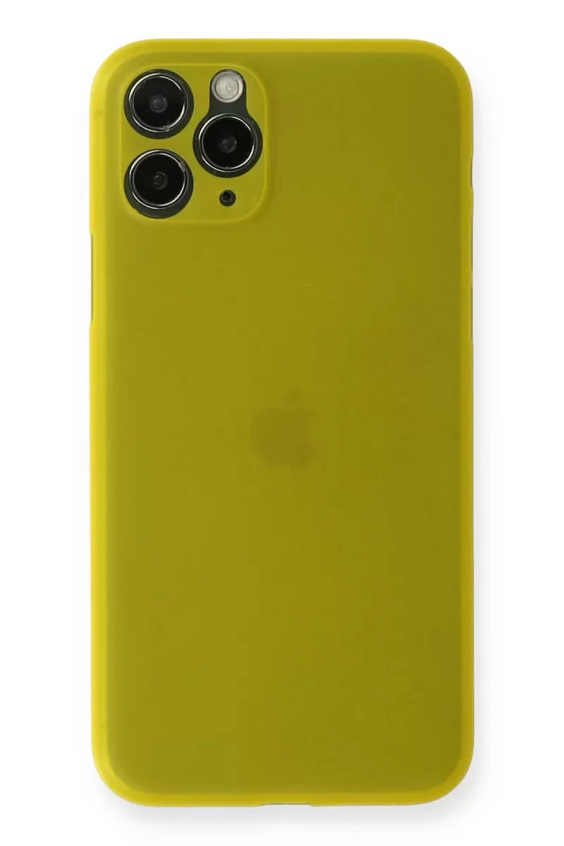 Newface Apple iPhone 11 Pro Kılıf PP Ultra İnce Kapak - Sarı
