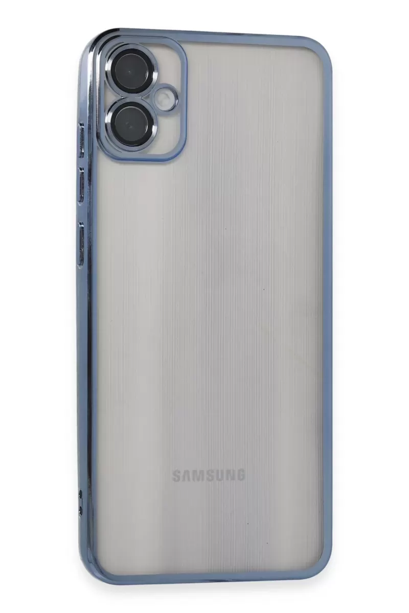Newface Samsung Galaxy A05 Kılıf Razer Lensli Silikon - Lacivert