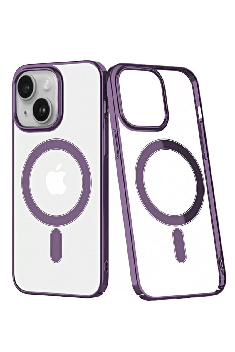 Newface Apple iPhone 14 Plus Kılıf Element Magneticsafe Sert Kapak - Mor