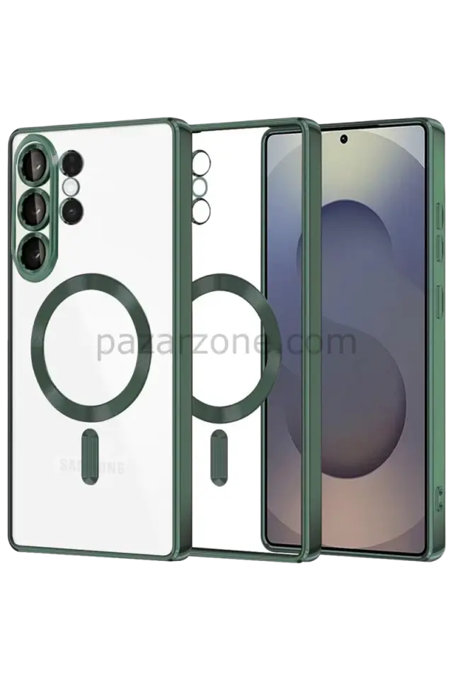 Newface Samsung Galaxy S26 Ultra Kross Magneticsafe Kapak - Koyu Yeşil