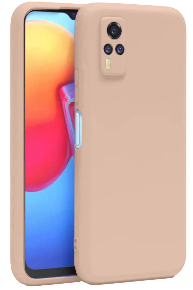 Newface Vivo Y53S Kılıf Nano içi Kadife Silikon - Pudra
