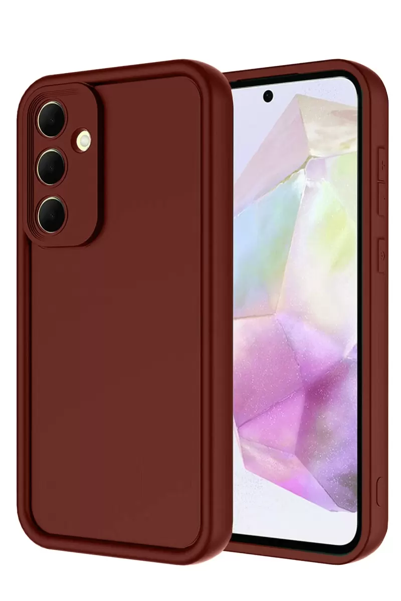 Newface Samsung Galaxy A17 5G Viera Silikon - Bordo