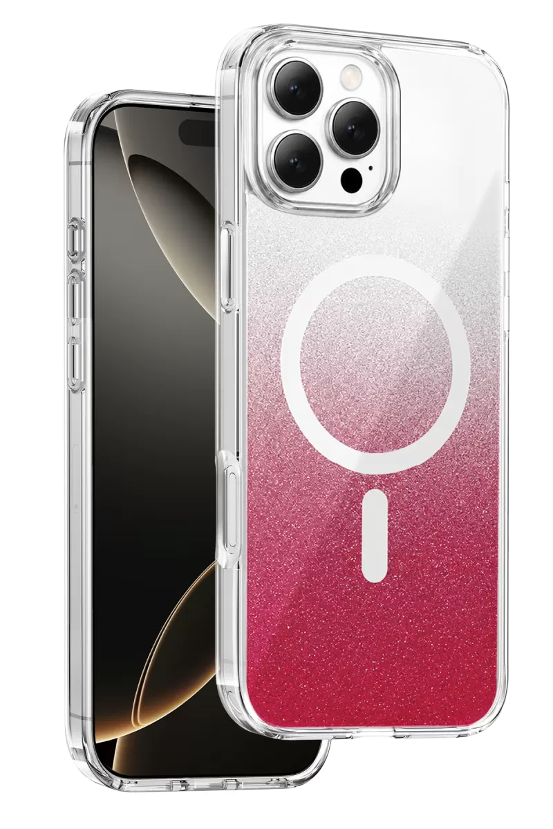 Onegif Apple iPhone 16 Pro Max Sora Simli Magsafe Kapak - Kırmızı