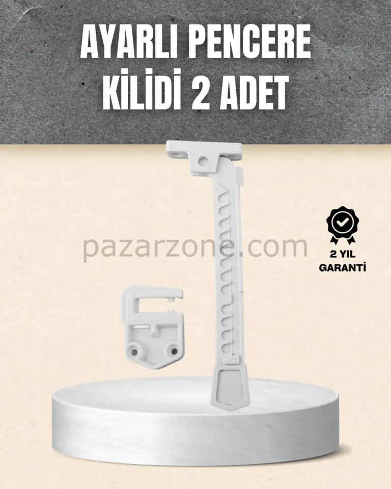 Kolay Montajlı Pencere Açılma Sınırlayıcı 2’li Set