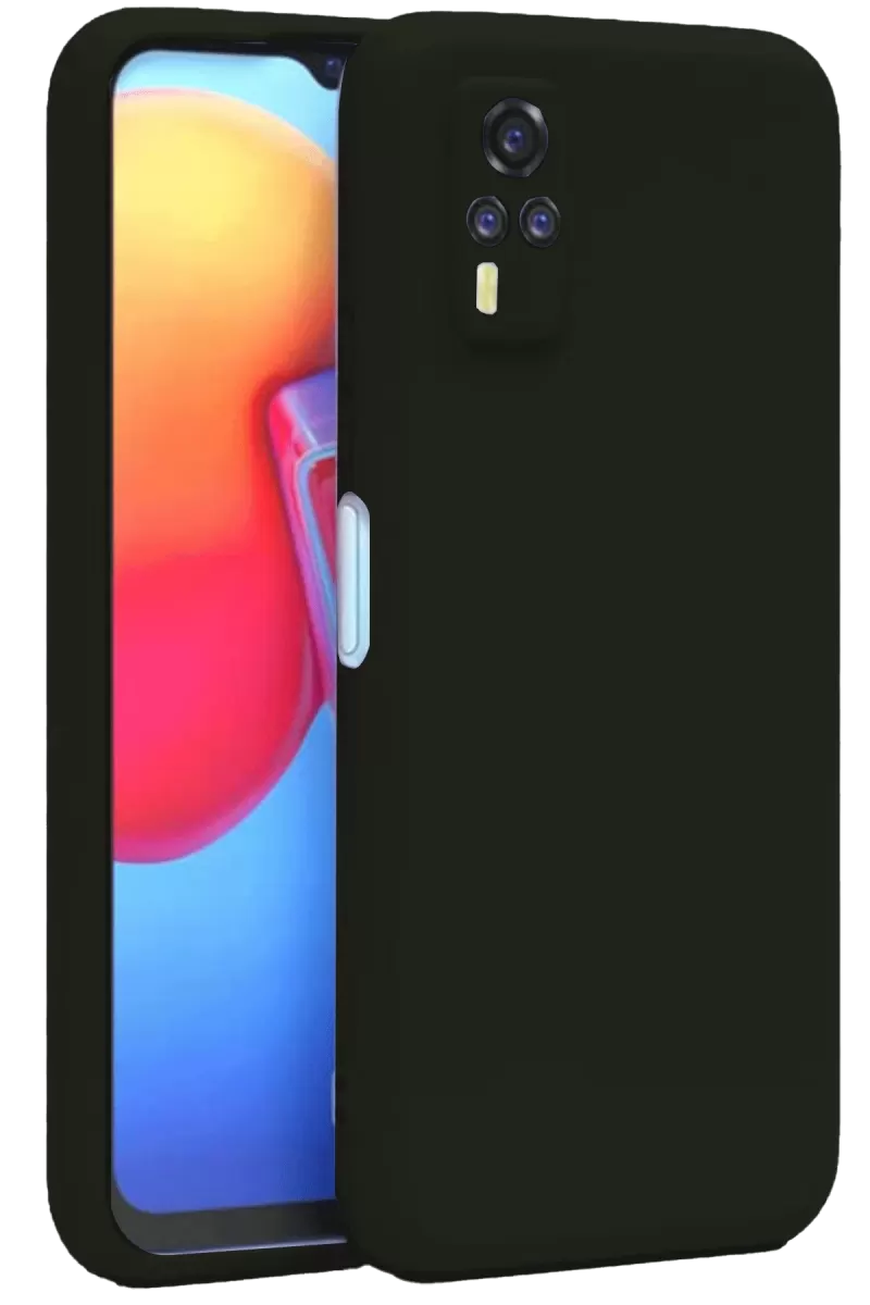 Newface Vivo Y53S Kılıf Nano içi Kadife Silikon - Siyah