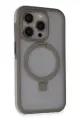 Joko Apple iPhone 15 Pro Zorda Airbag Magsafe Standlı Kapak - Titan Gri