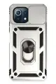 Newface Xiaomi Mİ 11 Lite Kılıf Pars Lens Yüzüklü Silikon - Gümüş