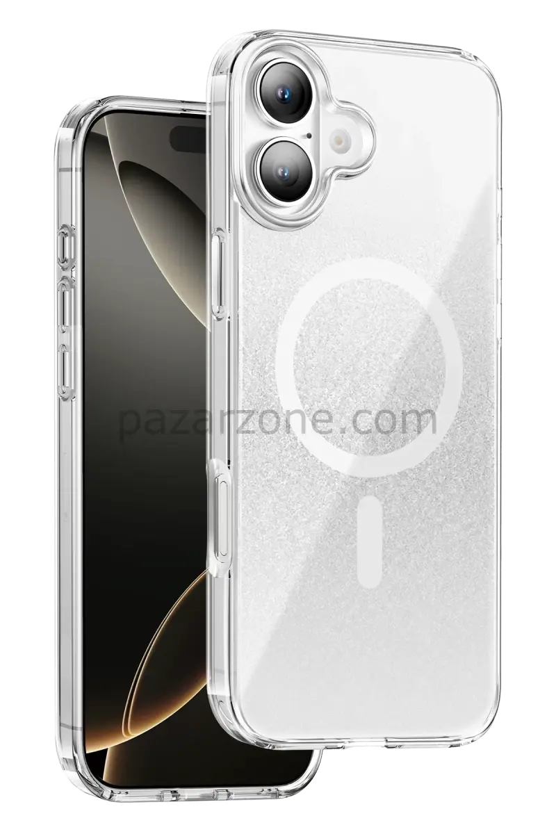 Onegif Apple iPhone 16 Sora Simli Magsafe Kapak - Beyaz