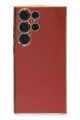 Newface Samsung Galaxy S23 Ultra Kılıf Volet Silikon - Kırmızı