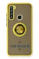 Newface Xiaomi Redmi Note 8 Kılıf Montreal Yüzüklü Silikon Kapak - Sarı