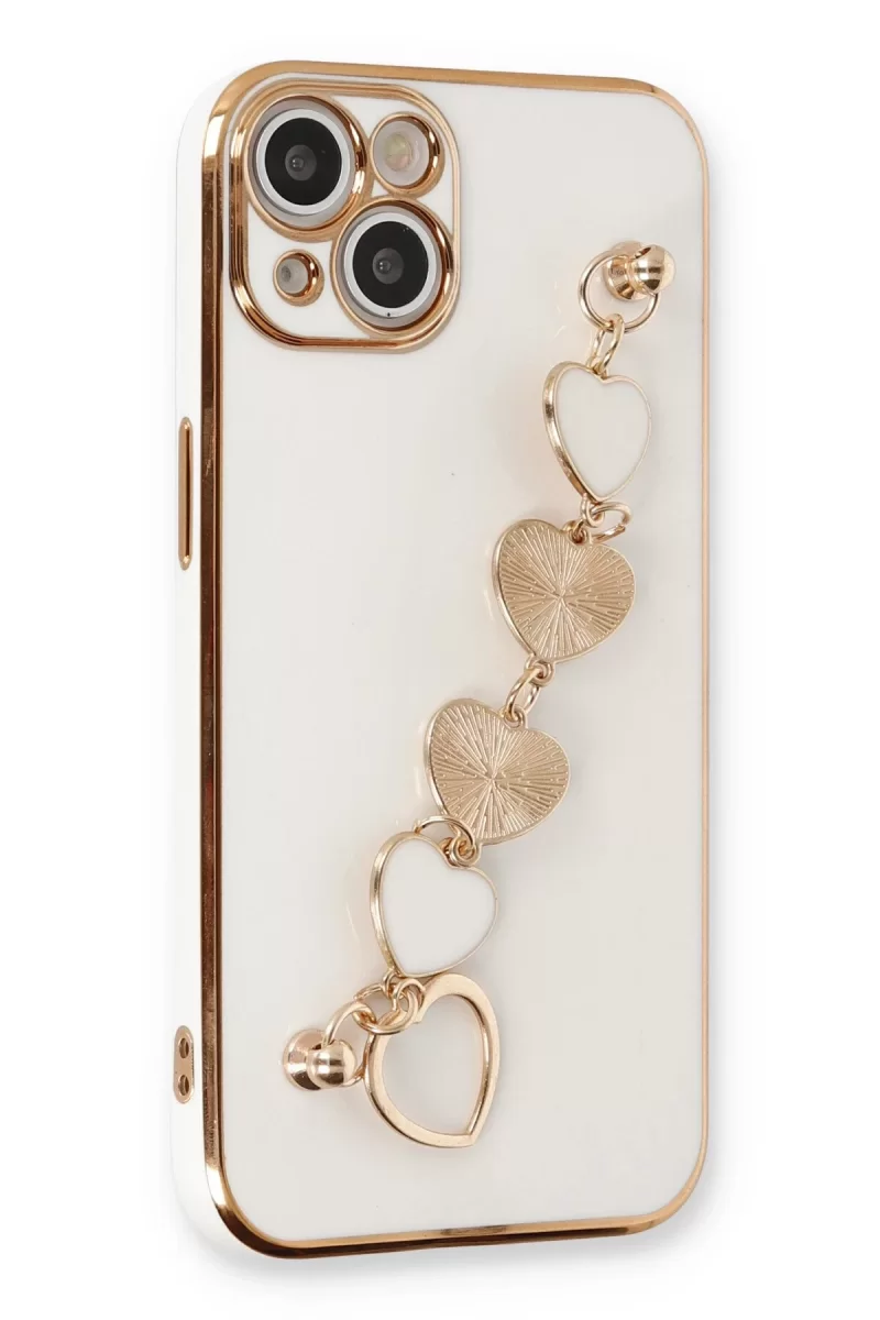 Newface Apple iPhone 14 Plus Kılıf Esila Silikon - Beyaz