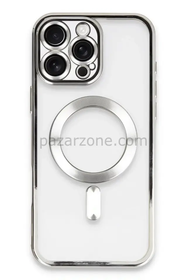 Newface Apple iPhone 16 Pro Max Kılıf Kross Magneticsafe Kapak - Gümüş