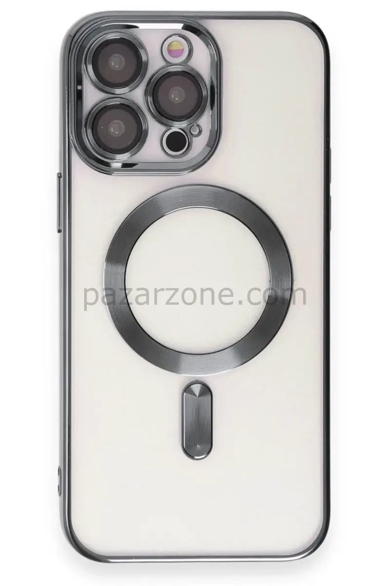 Newface Apple iPhone 15 Pro Kılıf Kross Magneticsafe Kapak - Titan Gri