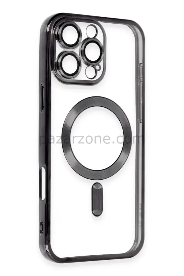 Newface Apple iPhone 16 Pro Max Kılıf Kross Magneticsafe Kapak - Siyah