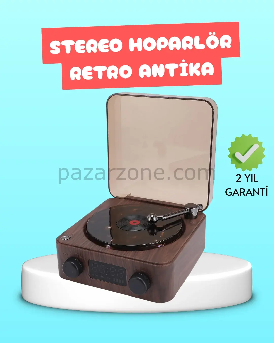 3-1 Arada Gece Lambalı Bluetooth Hoparlör – Saat Ekranlı Stereo Ses