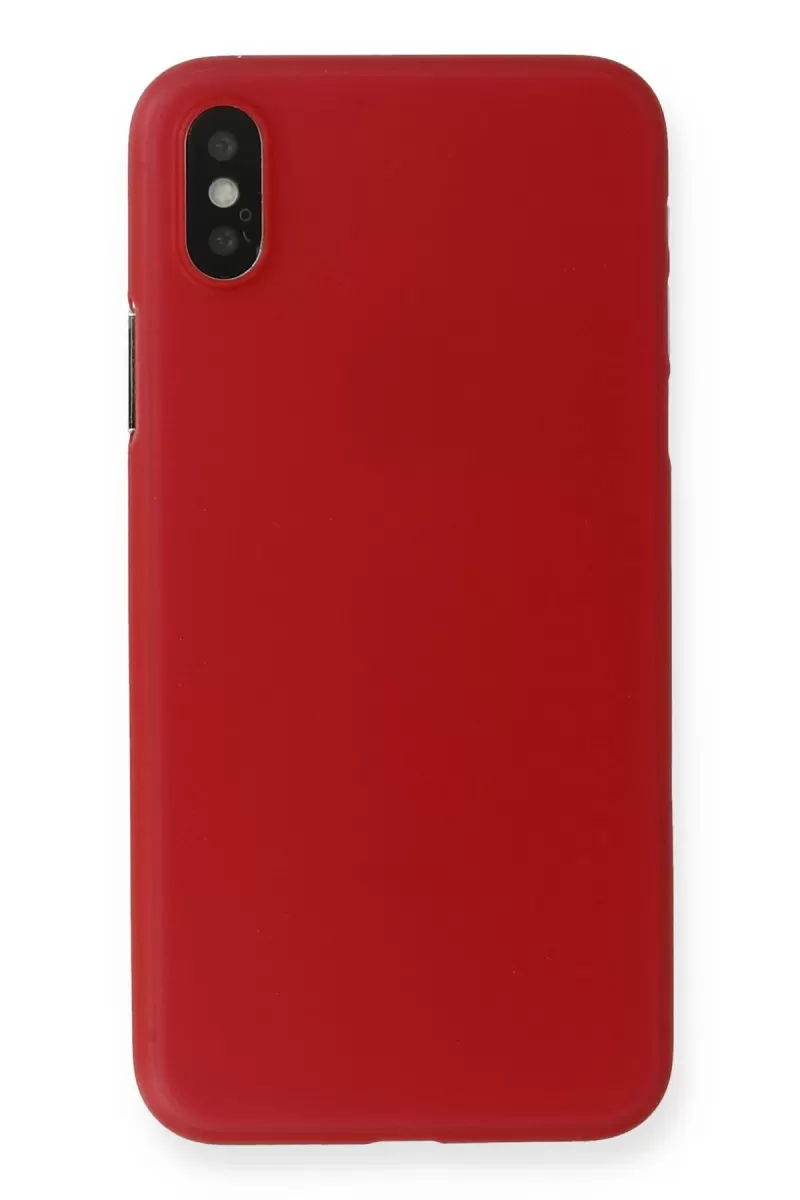 Newface Apple iPhone X Kılıf PP Ultra İnce Kapak - Kırmızı