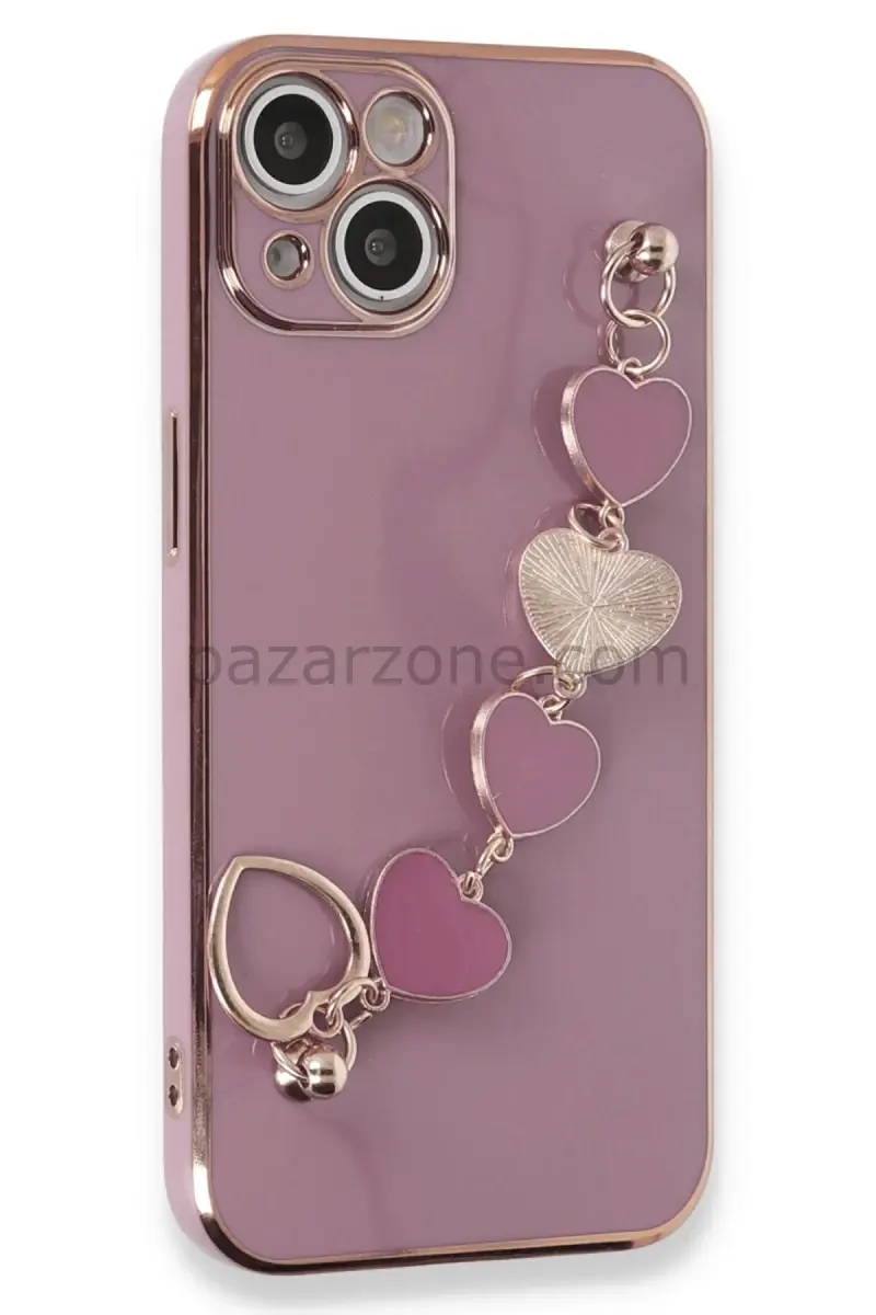 Newface Apple iPhone 14 Plus Kılıf Esila Silikon - Mor