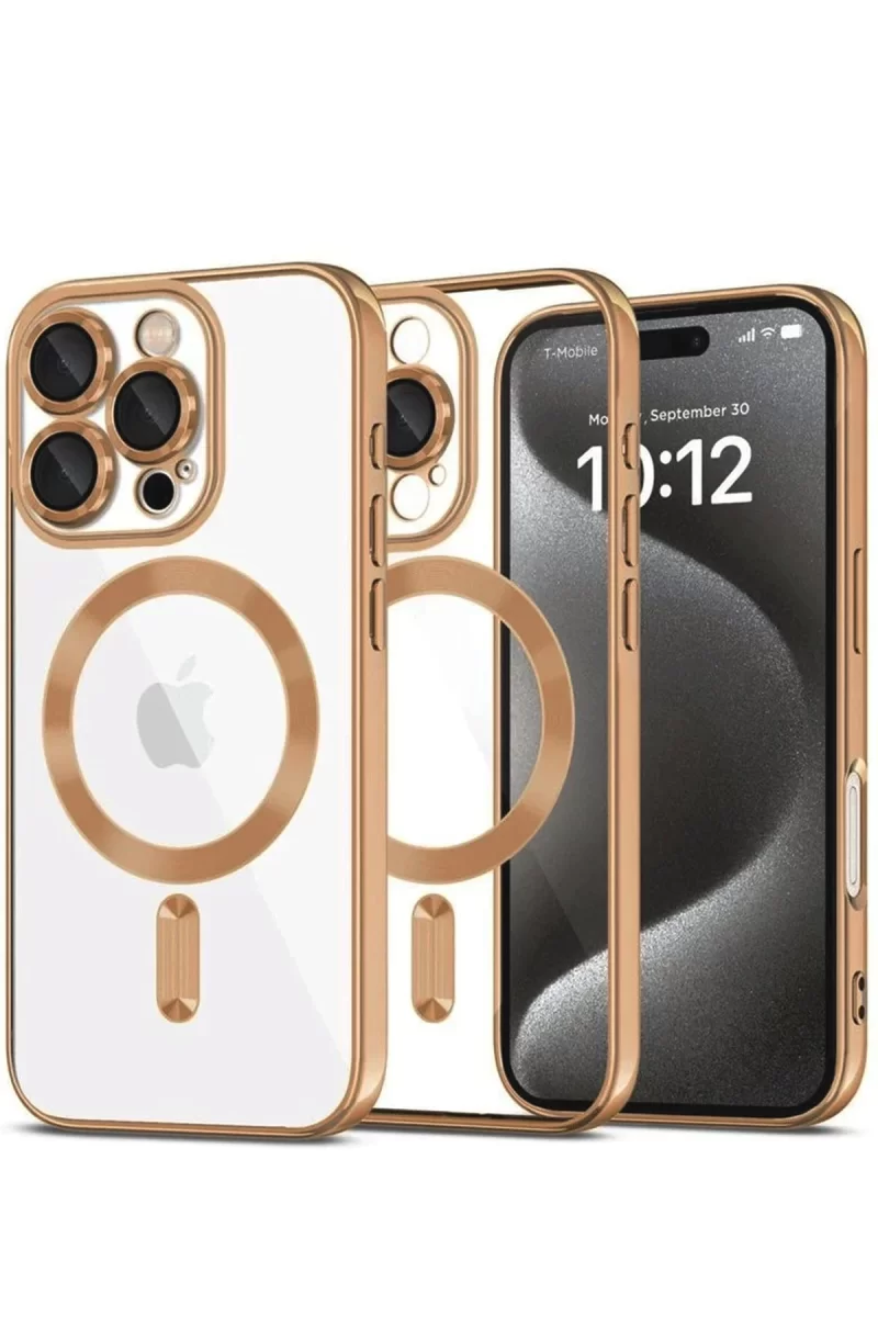 Newface Apple iPhone 16 Pro Max Kılıf Kross Magneticsafe Kapak - Çöl Titanyum