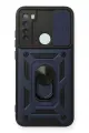 Newface Xiaomi Redmi Note 8 Kılıf Pars Lens Yüzüklü Silikon - Lacivert