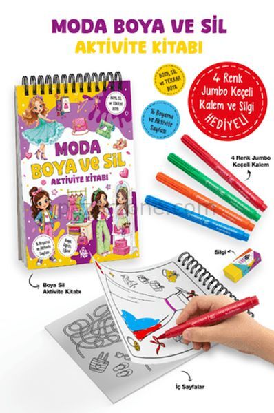 Moda - Boya ve Sil Aktivite Kitabı