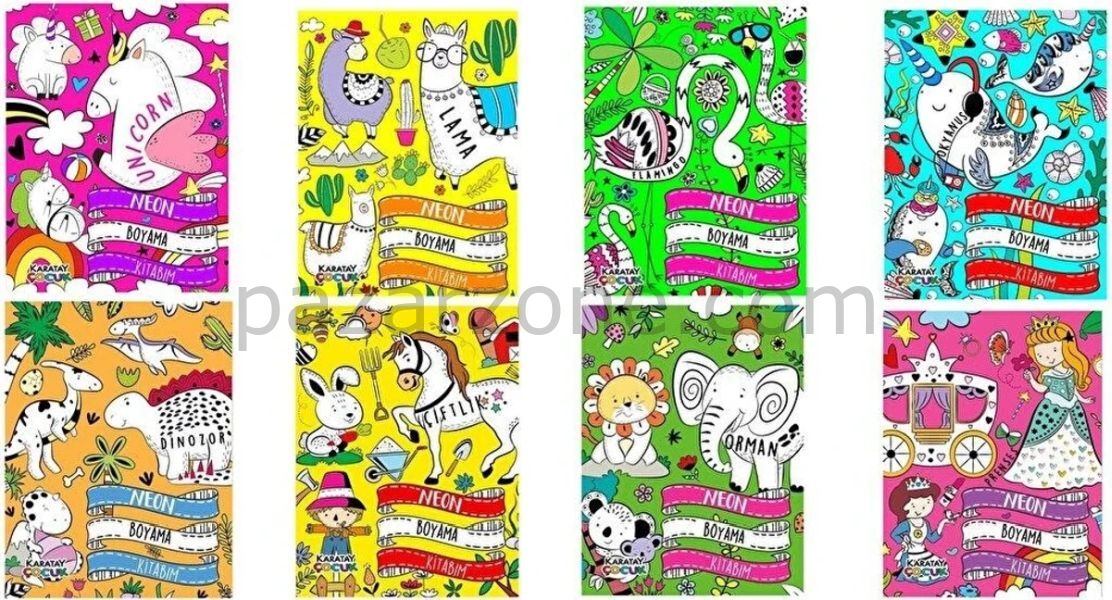 Neon Boyama Kitabım 8 Kitap