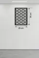 Geometrik Kafes Desenli Ahşap Duvar Tablosu - 25x35 cm Lazer Kesim Dekoratif Pano