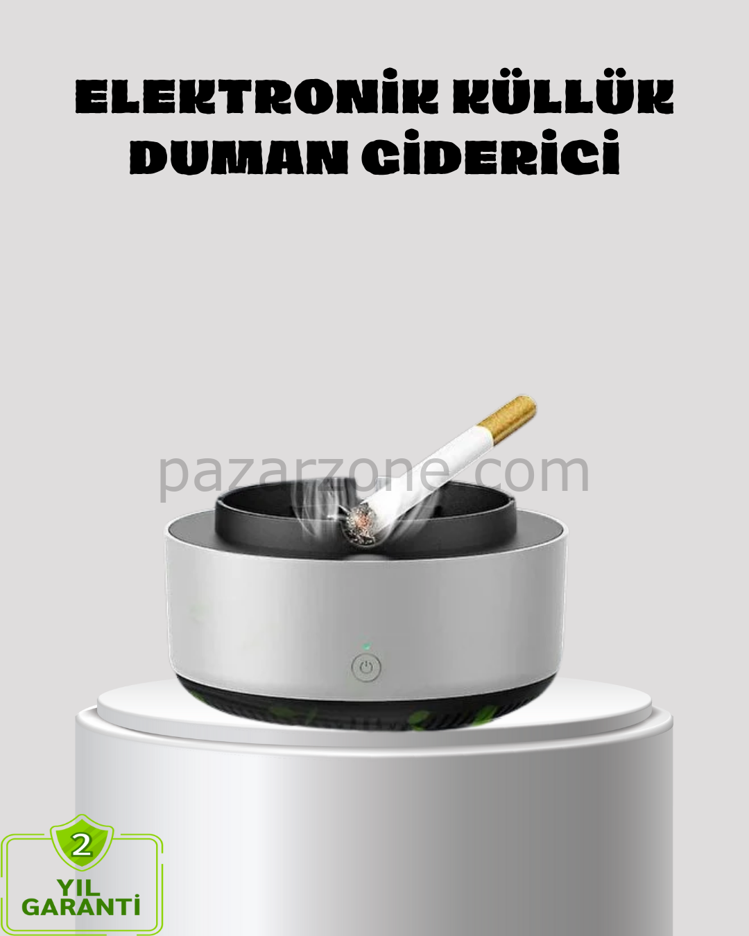 Küllük ve Hava Temizleyici 2’si 1 Arada – Sigara Kokusu Giderici, Araba ve Ofis İçin