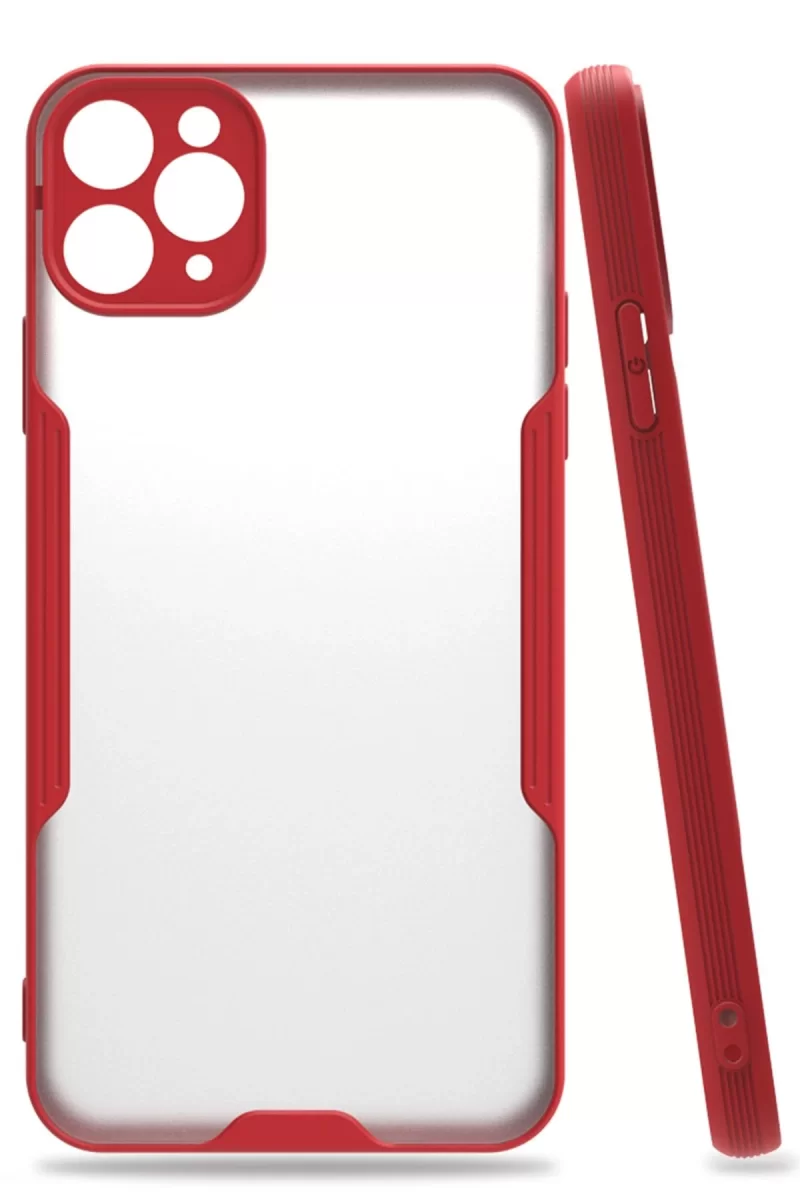 Newface Apple iPhone 11 Pro Kılıf Platin Silikon - Kırmızı