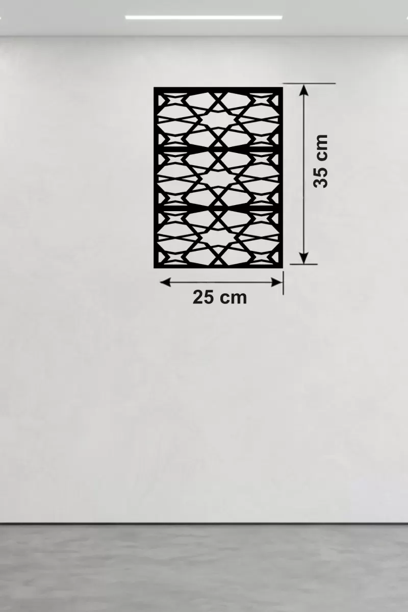 Geometrik Soyut Tasarım Ahşap Duvar Tablosu - 25x35 cm Lazer Kesim Modern Pano