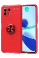 Newface Xiaomi Mİ 11 Lite Kılıf Range Yüzüklü Silikon - Kırmızı