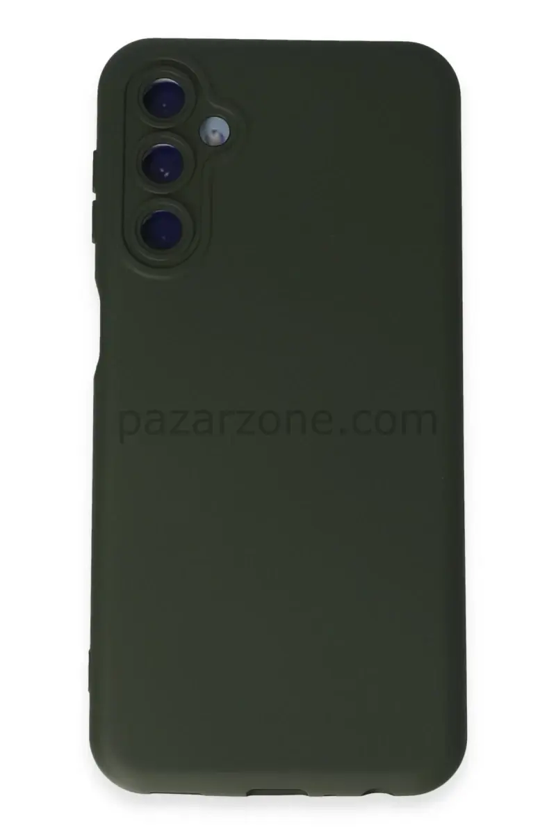 Newface Samsung Galaxy M14 5G Kılıf Nano içi Kadife Silikon - Koyu Yeşil