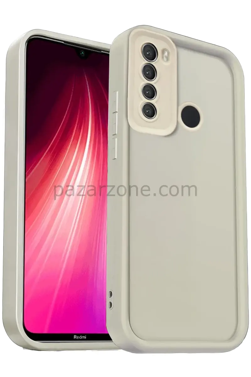 Newface Xiaomi Redmi Note 8 Kılıf Viera Silikon - Krem