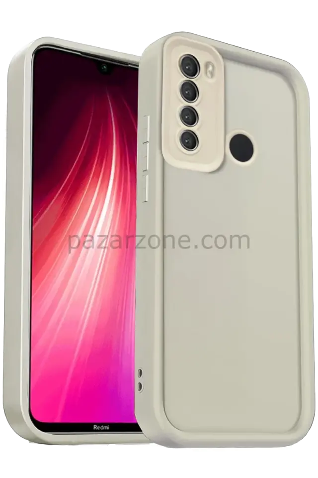 Newface Xiaomi Redmi Note 8 Kılıf Viera Silikon - Krem