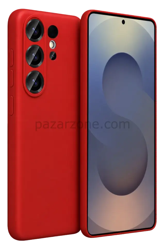 Newface Samsung Galaxy S26 Ultra Nano içi Kadife Silikon - Kırmızı