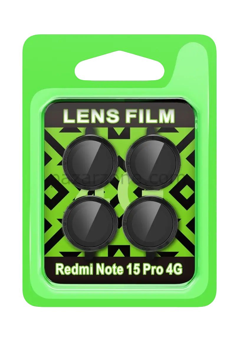 Newface Xiaomi Redmi Note 15 Pro 4G Raze Metal Kamera Lens - Siyah