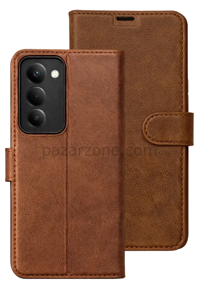 Newface Xiaomi Redmi 15 5G Trend S Plus Kapaklı Kılıf - Taba