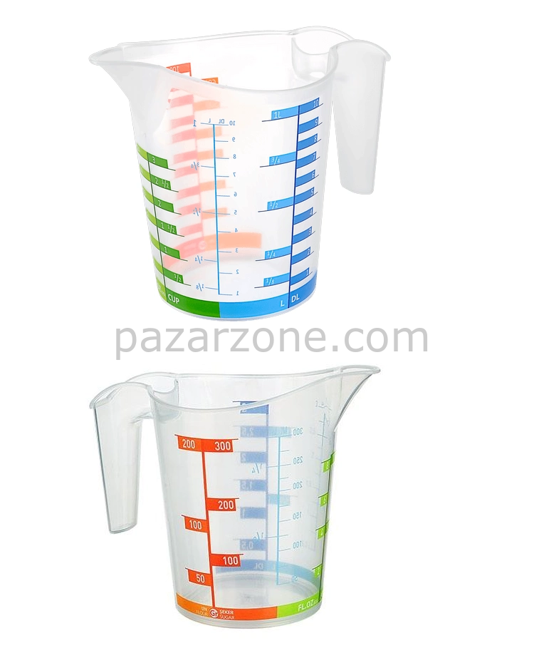 Ölçü Kabı Dereceli Renkli 1000 Ml + 300 Ml Set