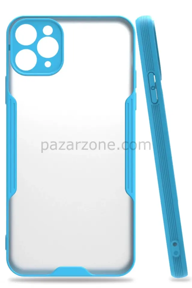 Newface Apple iPhone 11 Pro Kılıf Platin Silikon - Mavi
