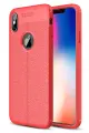 Newface Apple iPhone X Kılıf Auto Focus Kapak - Kırmızı