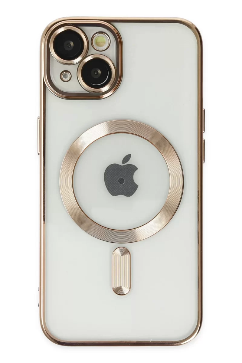 Newface Apple iPhone 14 Plus Kılıf Kross Magneticsafe Kapak - Gold