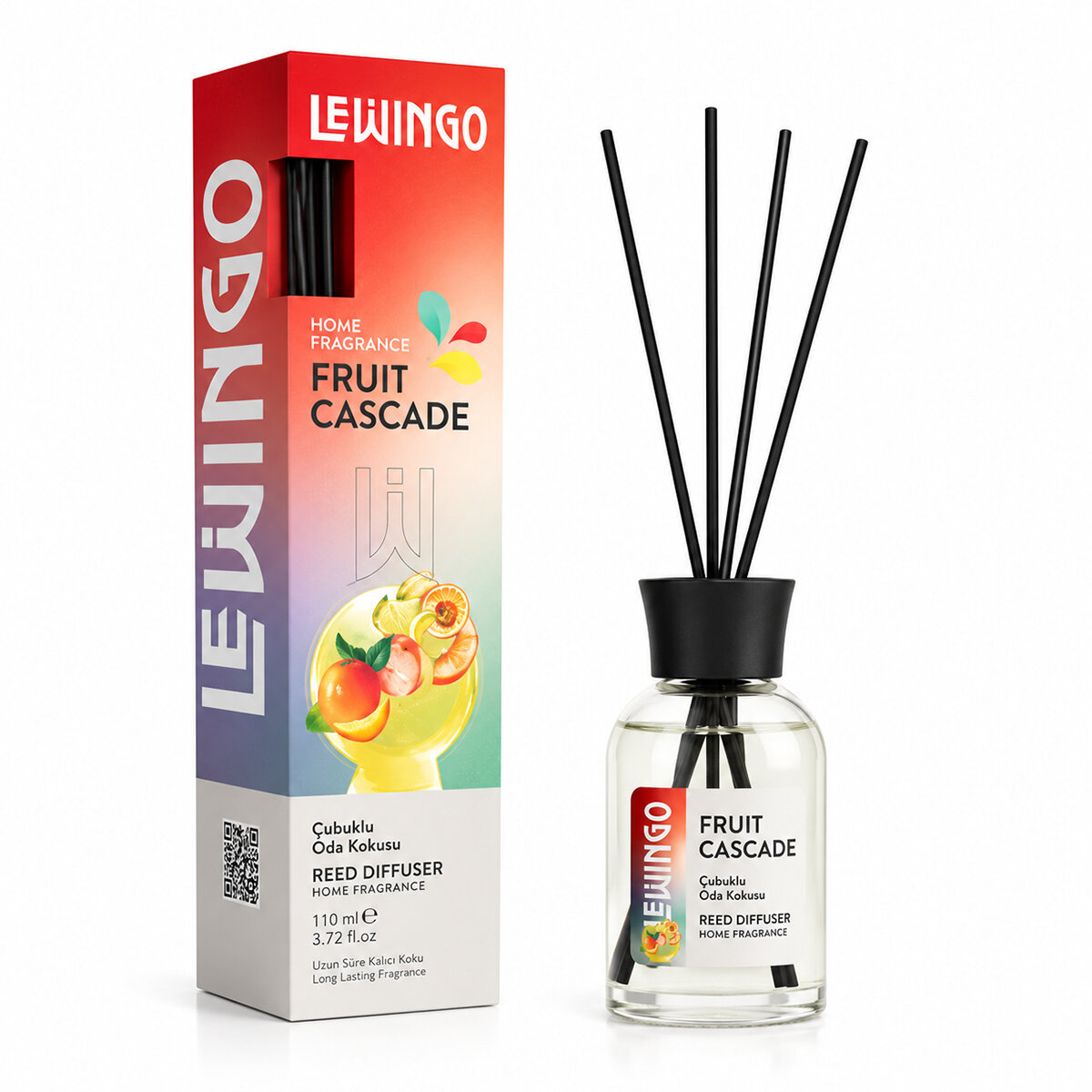 Fruit Cascade Bambu Çubuklu Oda Kokusu - 110 ml - Cam Şişe 