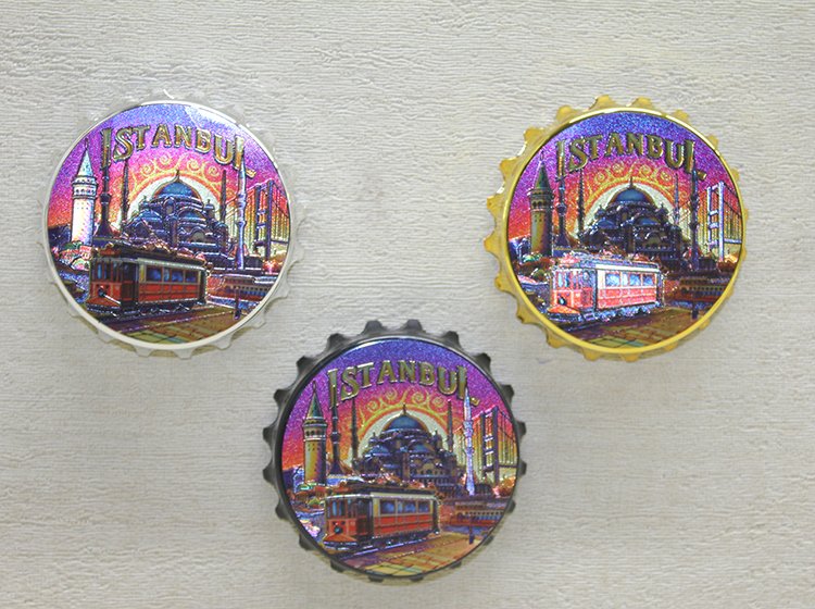 İstanbul Temalı Gazoz Kapağı Magnet - Model 4
