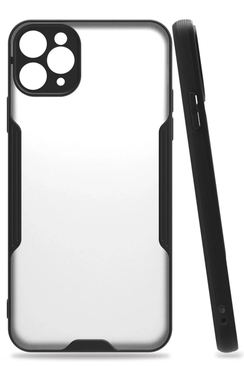 Newface Apple iPhone 11 Pro Kılıf Platin Silikon - Siyah
