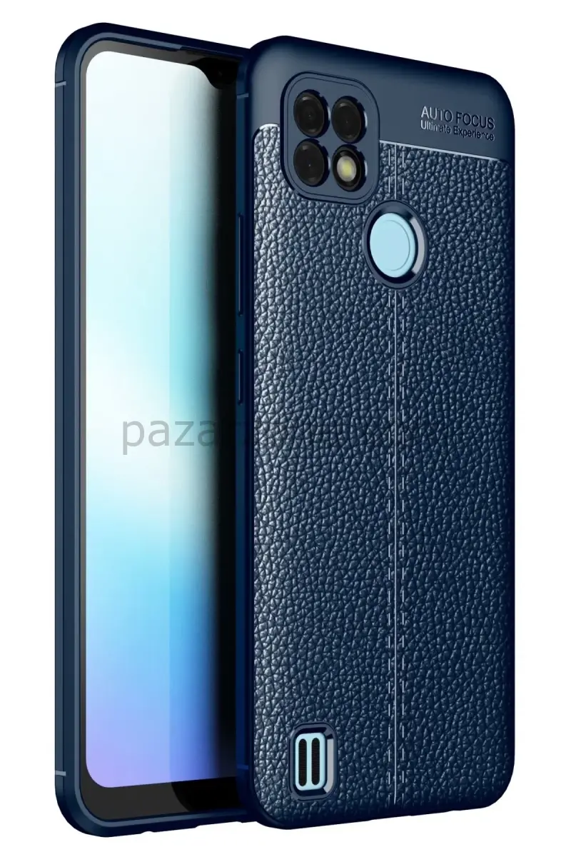 Newface Realme C21 Kılıf Auto Focus Kapak - Lacivert