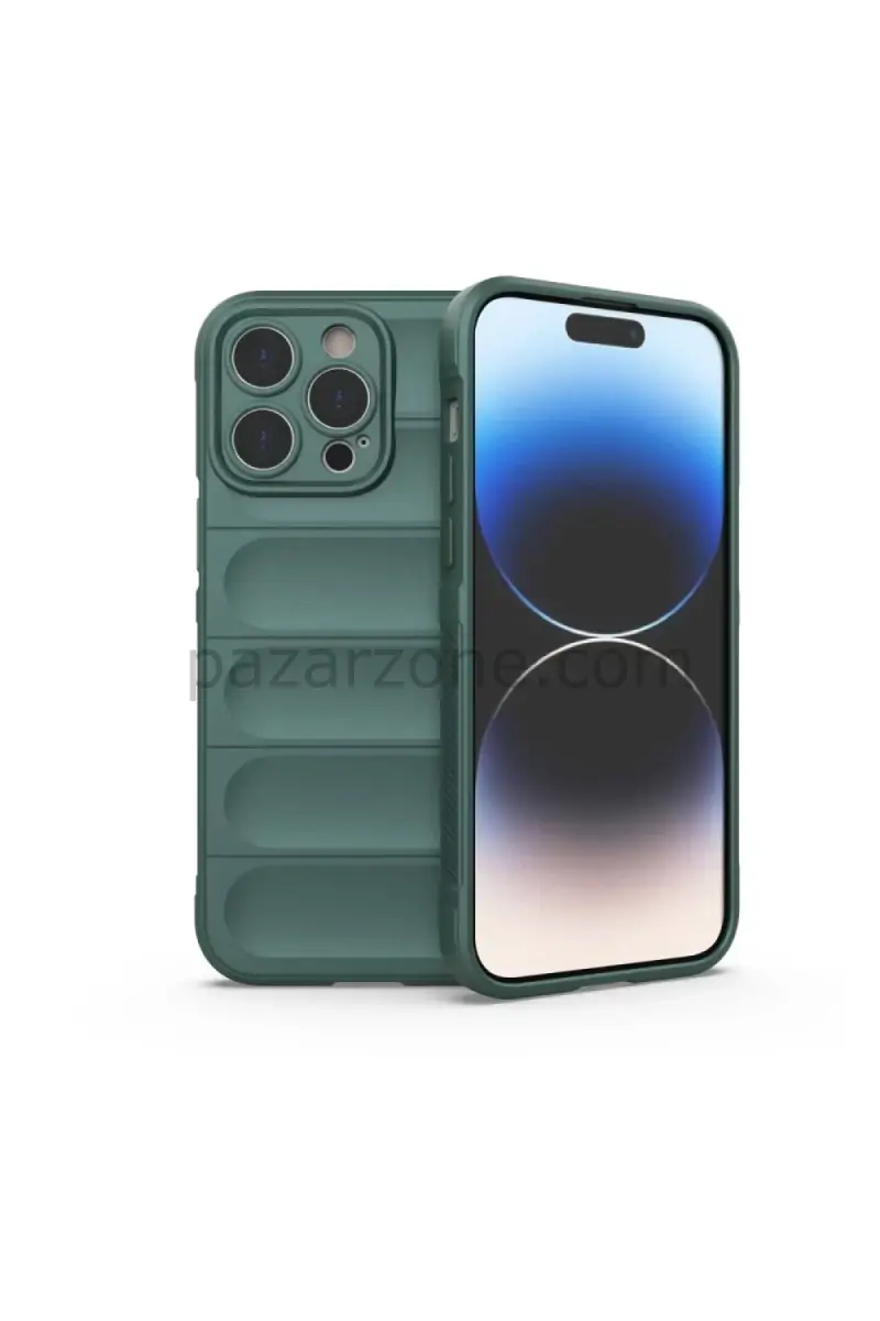 Newface Apple iPhone 16 Pro Max Kılıf Optimum Silikon - Koyu Yeşil