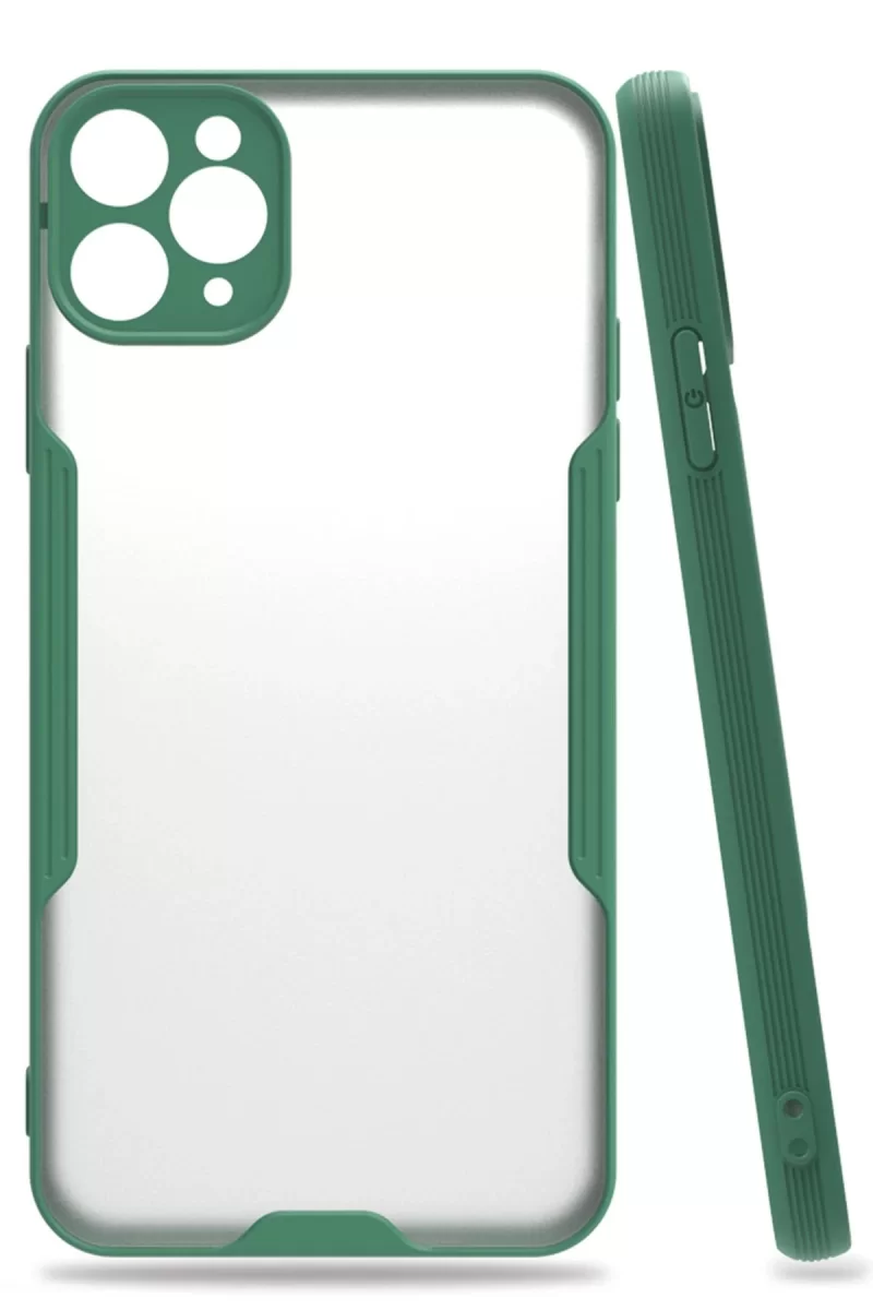 Newface Apple iPhone 11 Pro Kılıf Platin Silikon - Yeşil
