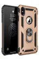Newface Apple iPhone X Kılıf Sofya Yüzüklü Silikon Kapak - Gold