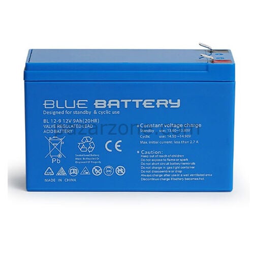 BLUEBATTERY 12V 9AH Kuru Tip Bakımsız Akü