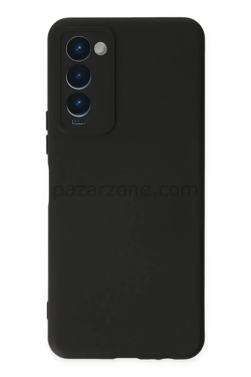Newface Tecno Camon 18 Kılıf Nano içi Kadife Silikon - Siyah