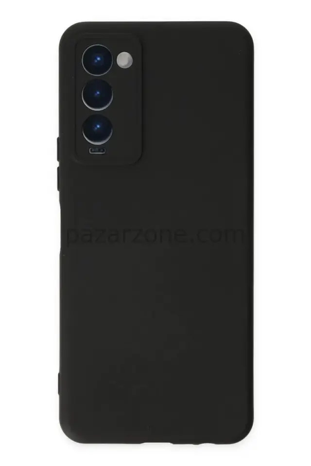 Newface Tecno Camon 18 Kılıf Nano içi Kadife Silikon - Siyah